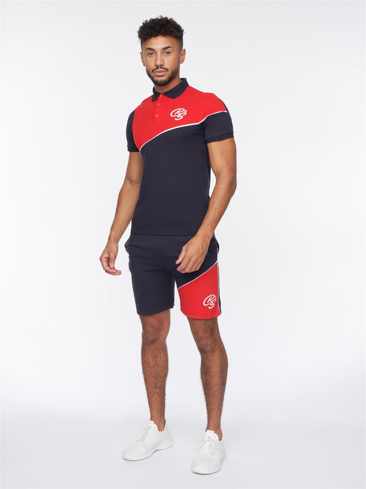 Ventamoore Polo/Shorts Set Navy/Red