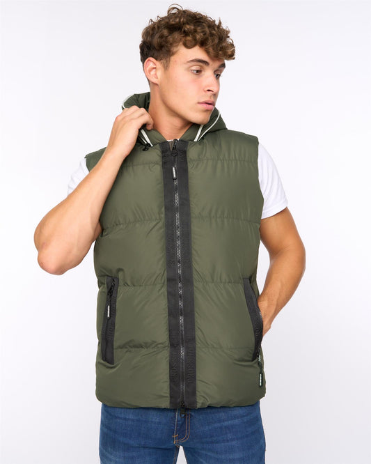 Sandbox Hooded Gilet Olive