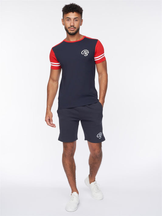 Techland T-Shirt/Shorts Set Navy/Red