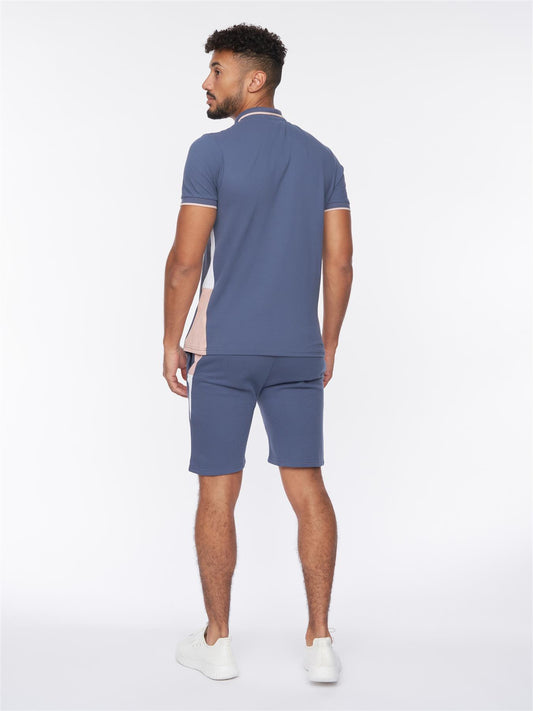 Balamere Polo/Shorts Set Denim Blue