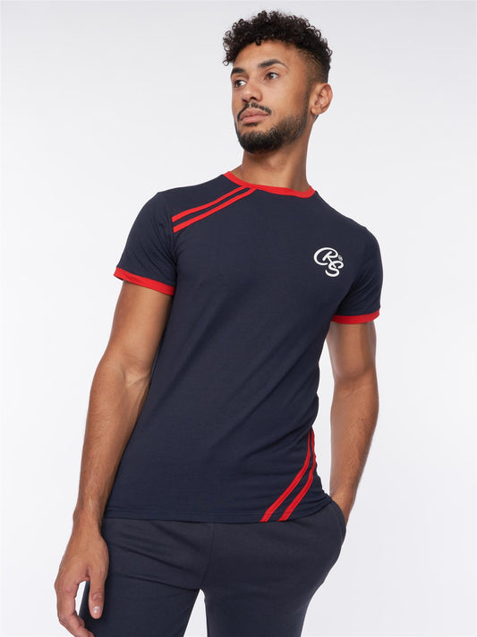 Hamlax T-Shirt/Shorts Set Navy/Red