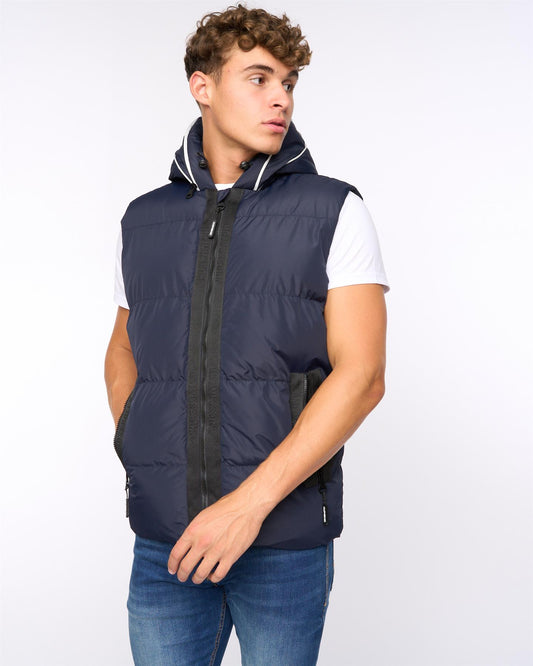 Sandbox Hooded Gilet Navy