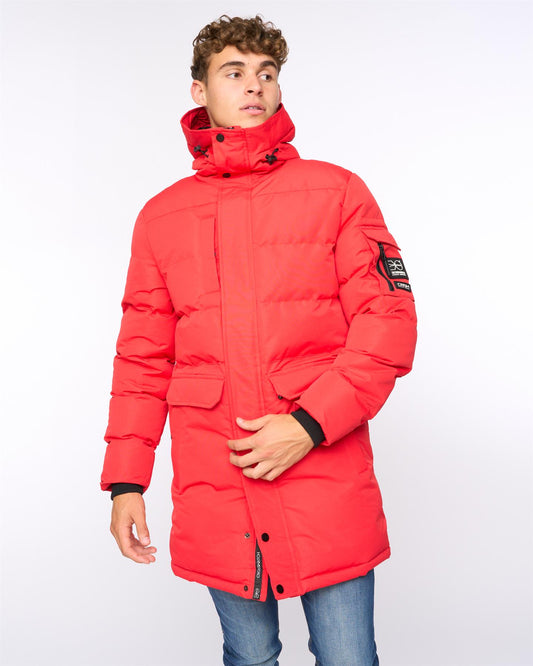 Mens Milwaka Long Jacket Red