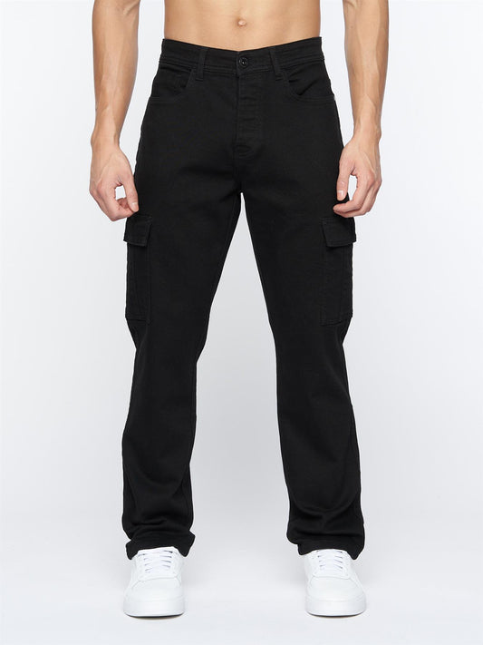 Kremtap Cargo Jeans Solid Black