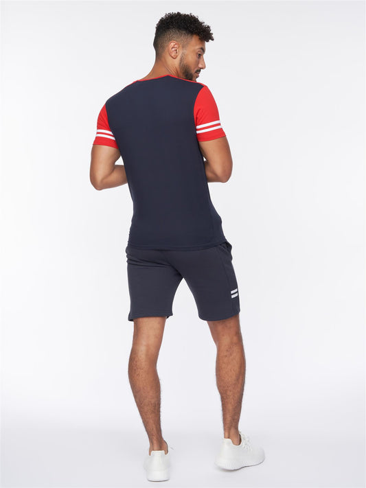 Techland T-Shirt/Shorts Set Navy/Red