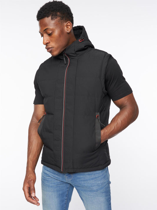 Mens Kampnew Embossed Gilet Black