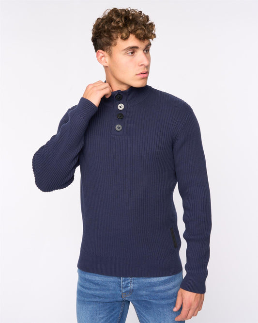 Wellburys Chunky Knit Navy