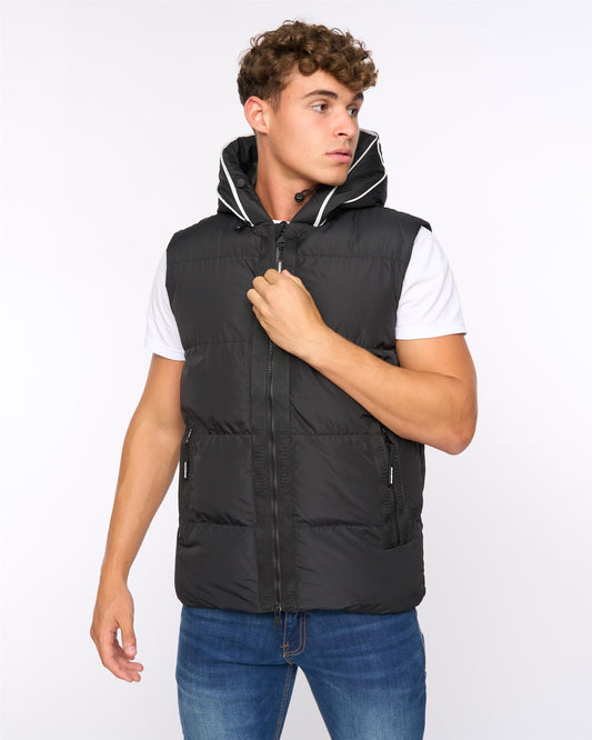 Sandbox Hooded Gilet Black