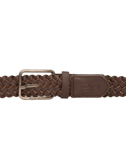 Pretzel Woven Belt Brown