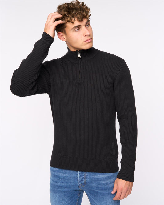 Havaline 1/4 Zip Knit Black