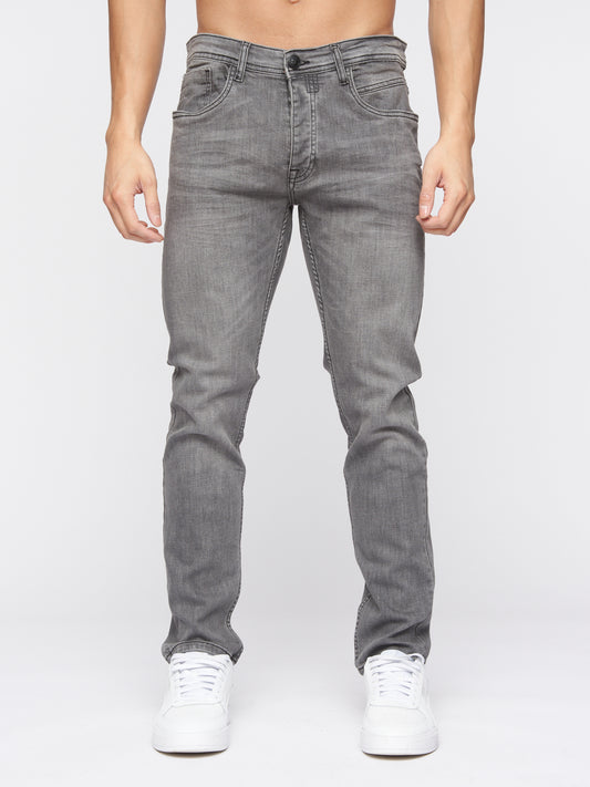 Malcolm Slim Fit Jeans Light Grey Wash