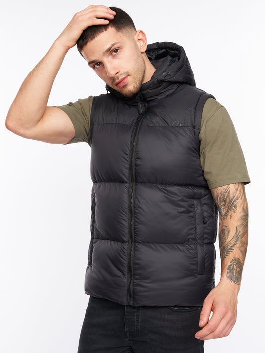 Chemerley Hooded Gilet Black