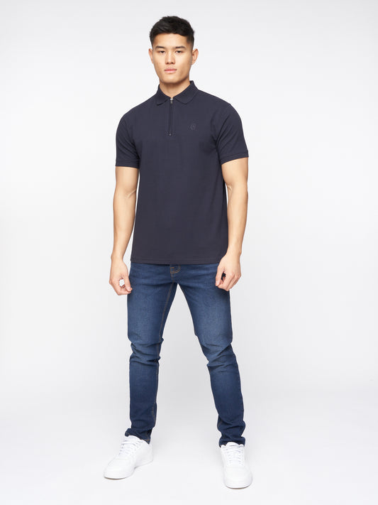 Telepart Zip Polo Navy