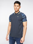 Cramdark Camo Polo Navy