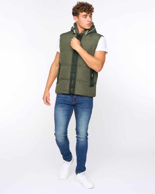 Sandbox Hooded Gilet Olive