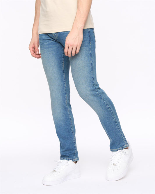 Farrowed Stretch Denim Jeans Stone Wash