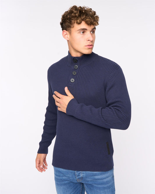 Wellburys Chunky Knit Navy