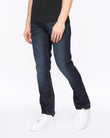 New Embossed Techno Denim Jeans Dark Wash