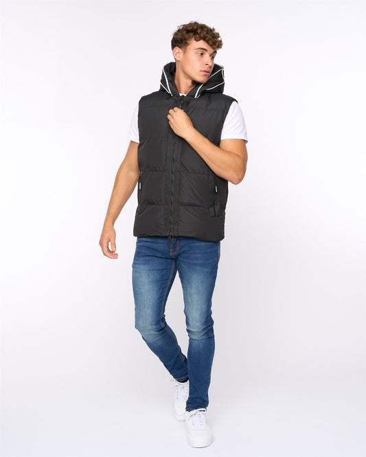 Sandbox Hooded Gilet Black