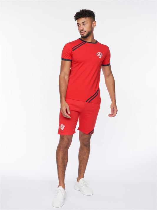 Hamlax T-Shirt/Shorts Set Red/Navy