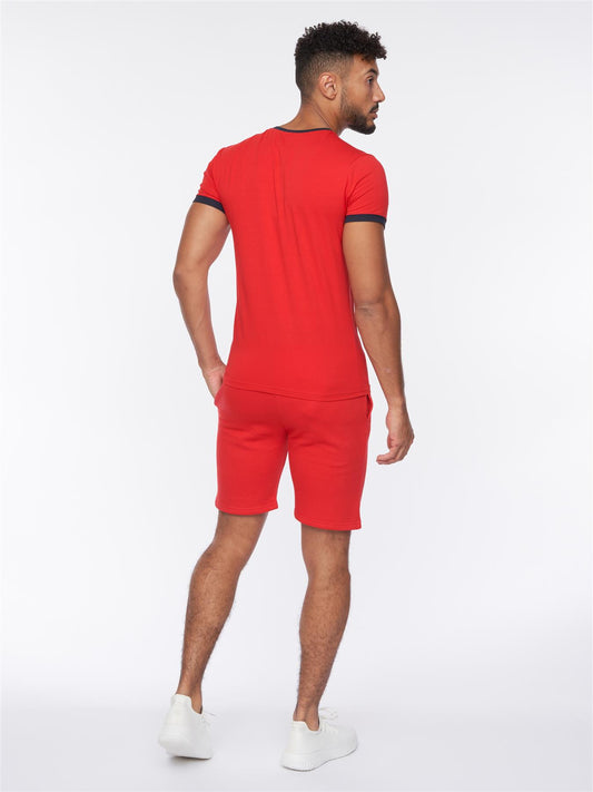 Hamlax T-Shirt/Shorts Set Red/Navy