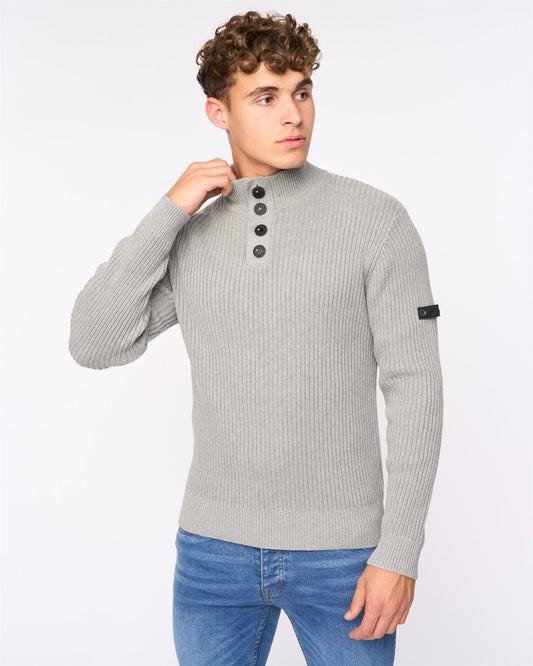 Wellburys Chunky Knit Grey Marl