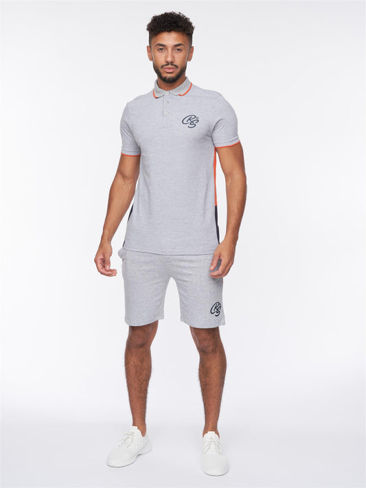 Balamere Polo/Shorts Set Grey Marl