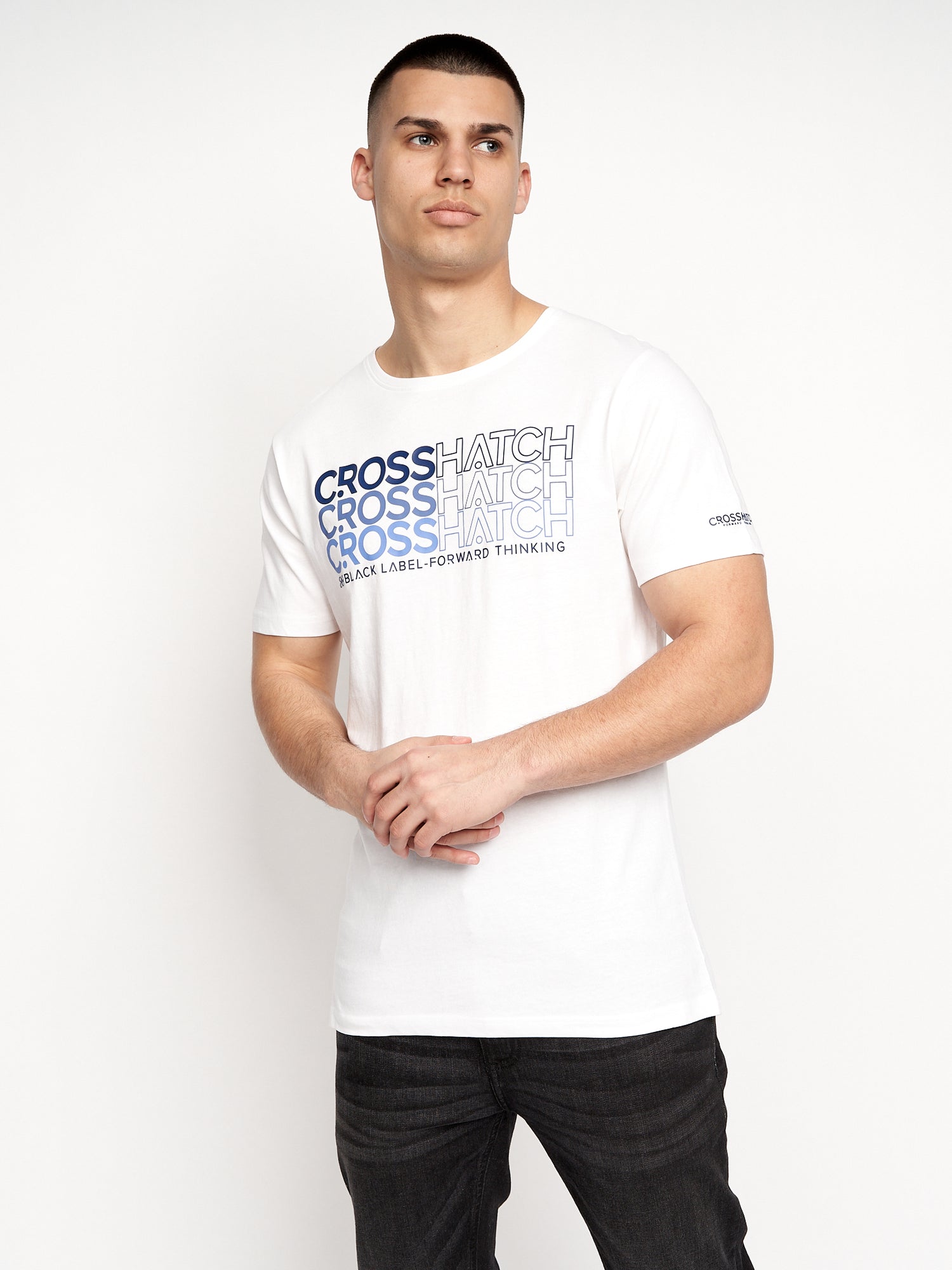 Mens Arnio T-Shirt 2pk Black/White – Crosshatch