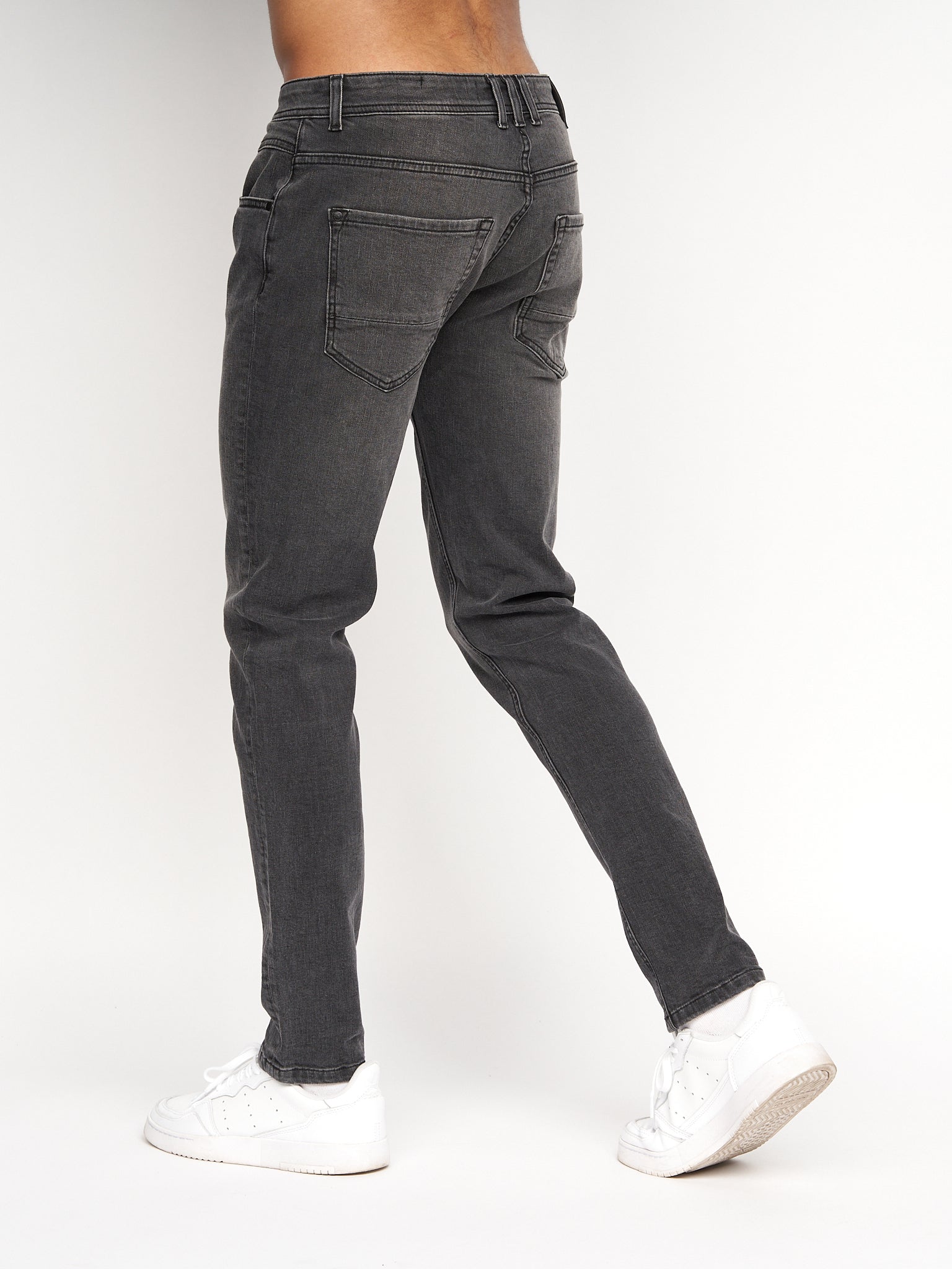 Mens Sheldons Slim Fit Jeans Dark Charcoal – Crosshatch