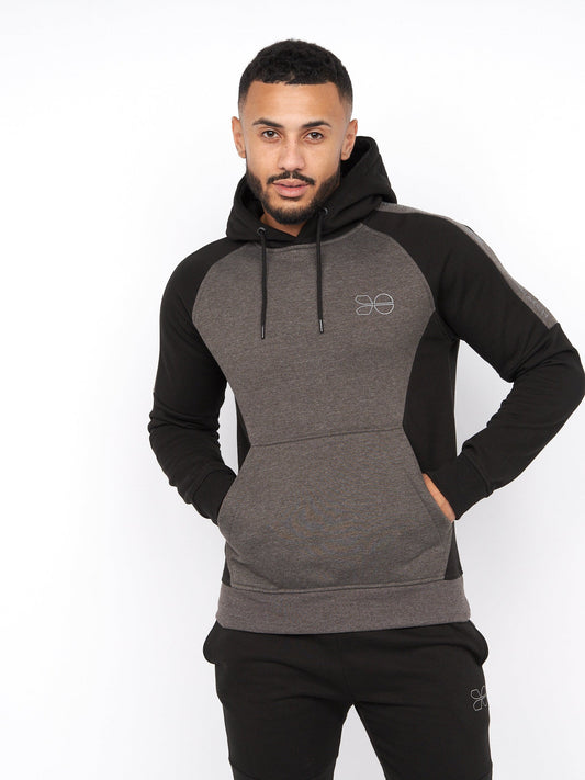 Helston Hoodie Black/Charcoal Marl