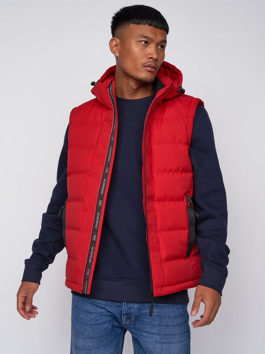 Kampnew Embossed Gilet Red