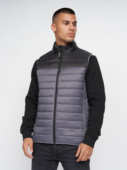 Presnell High Neck Gilet Charcoal