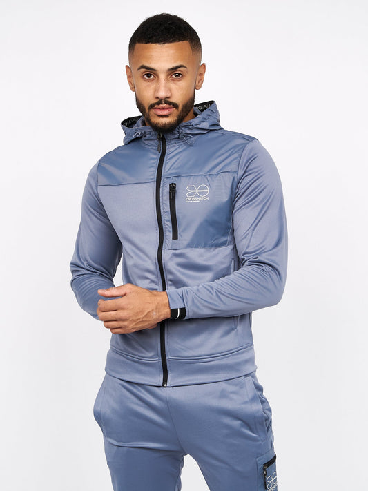 Catmoore Zip Thru Tracktop Steel Blue