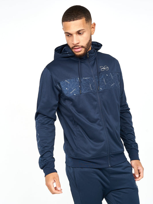 Pyramid Zip Thru Tracktop Navy